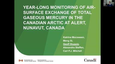 Year-long monitoring of air-surface exchange of total gaseous mercury in the Canadian Arctic at Alert, Nunavut, Canada